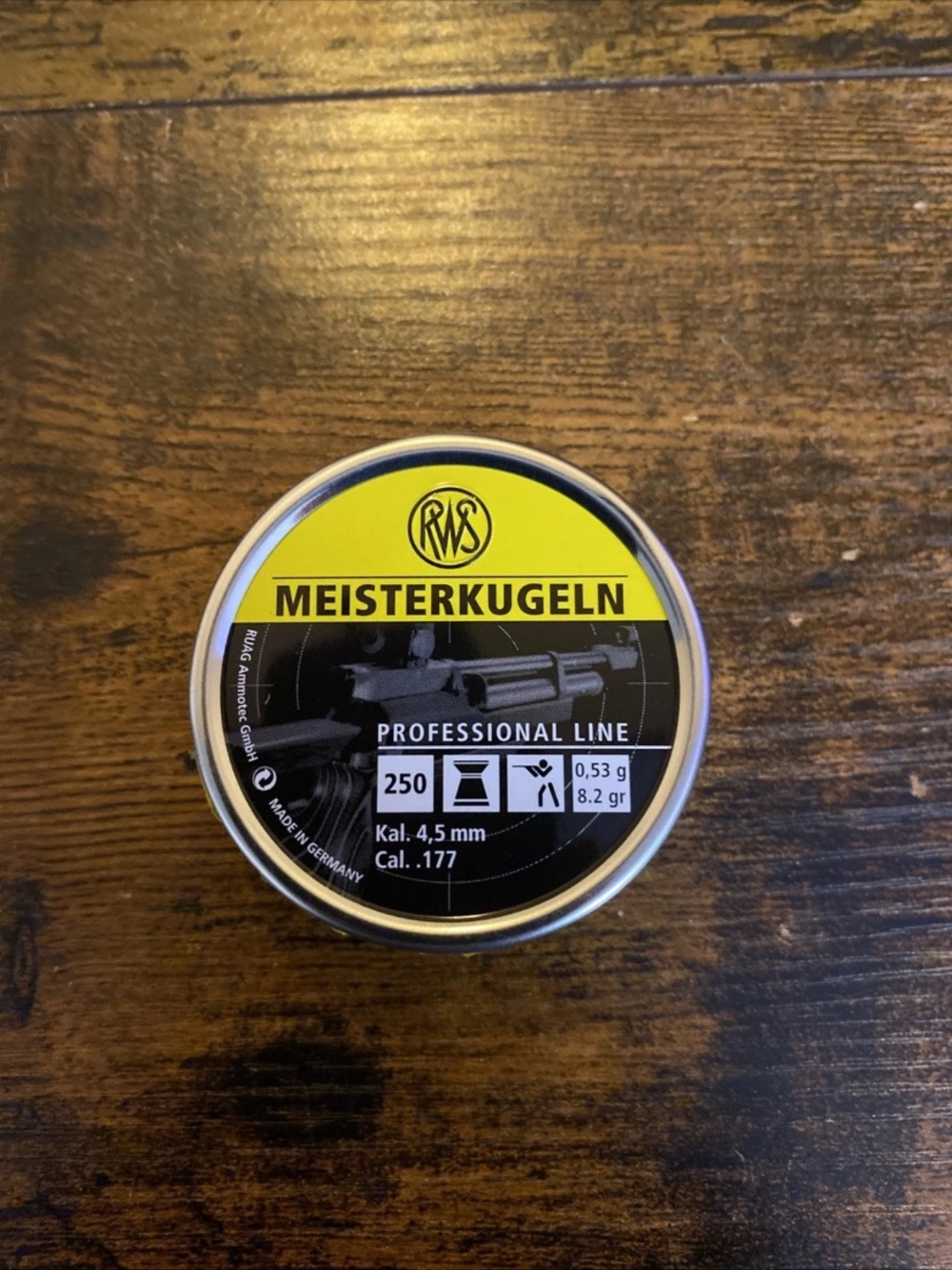 RWS Meisterkugeln Professional Line .177 Caliber Air Gun Pellets 250 Count